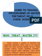 Welcome To Trainig Programme of Water Tretment, Ro & Chem. Dosing