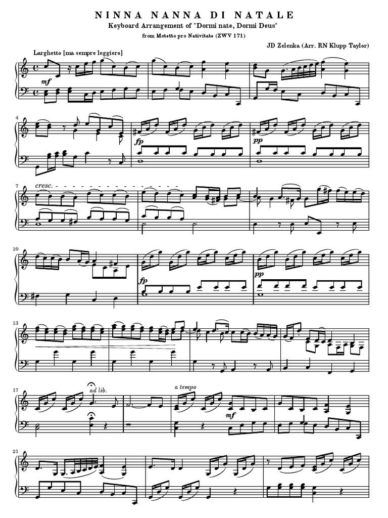 Imslp504572 Pmlp598241 Jdz Ninna Nanna Di Natale Pdf Pdf