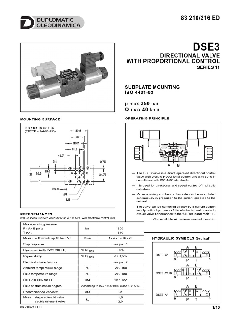 Dse3 PDF Valve Electrical Connector