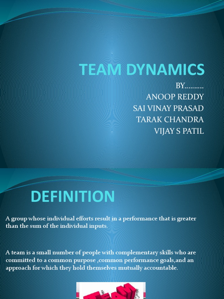 Understanding Team Dynamics | PDF