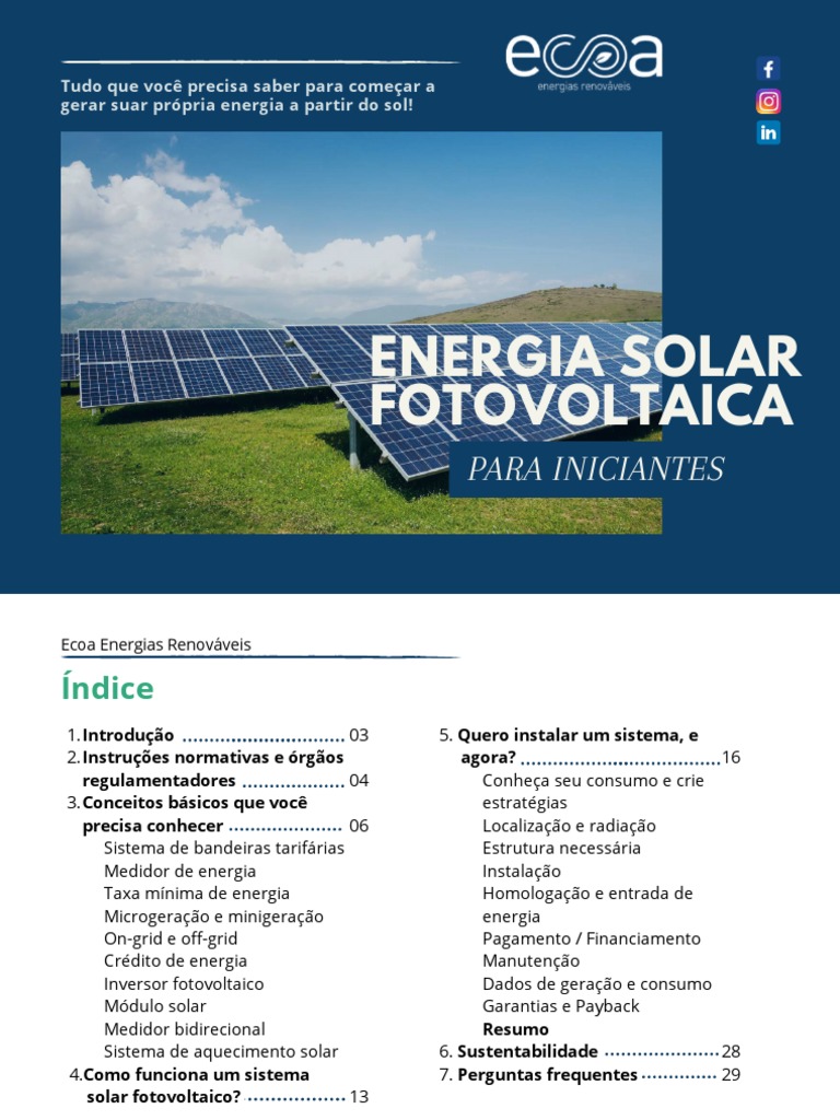 Guia Prático de Energia Solar Fotovoltaica | PDF | Energia solar ...