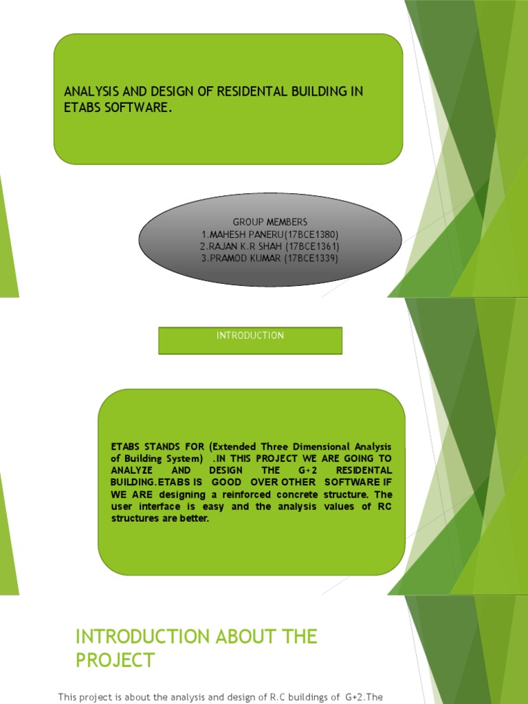 Analysis and Design of Residental Building in Etabs Software | PDF ...