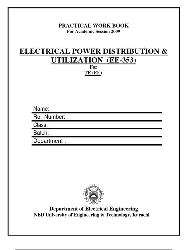 Electrical Power Distribution Lab Guide | PDF | Electric Motor ...