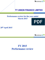 Shriram City Union Finance Limited FY 2015 Performance Review