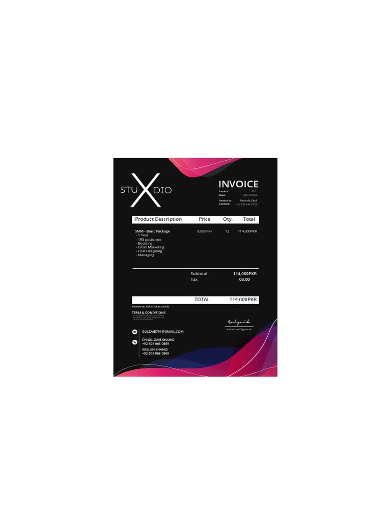 Invoice: Price Product Description Qty. Total | PDF | Finance & Money ...