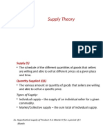 Supply Theory
