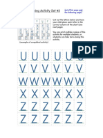 Letter Matching Activity Capitals Book 5 UVWXYZ PDF