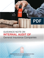 Guidance Note On Internal Audit of General Insurance Companies