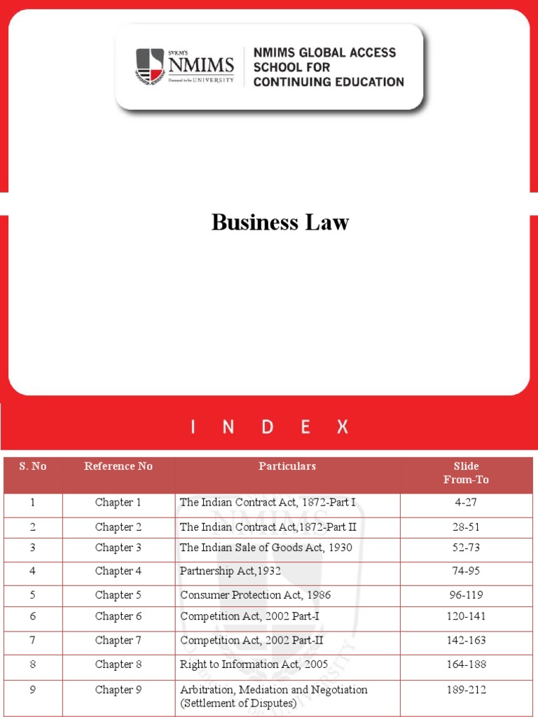 Comprehensive Guide to Indian Business Law | PDF | Indemnity ...