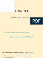 ARALIN 4 - Panukalang Proyekto