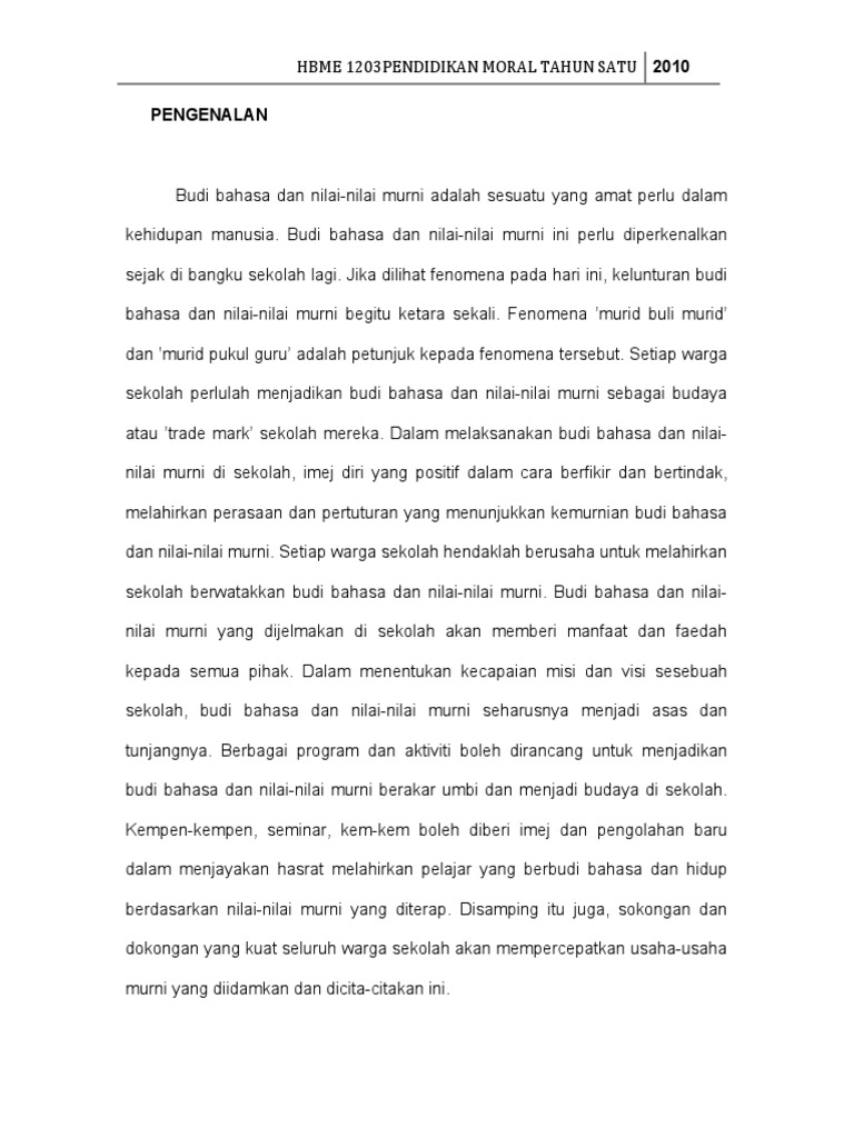 Nilai Murni Pdf