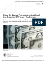 Precio Del Dólar en Perú: Revisa Aquí Cuál Es El Tipo de Cambio HOY Lunes 7 de Diciembre