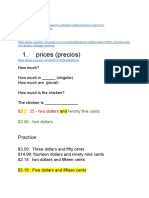 Prices (Precios) : Practice