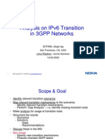 Analysis of IPv6 Transition in 3GPP Networks