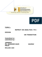 Topic:-Reprot On Analysis-To - Design On Transition