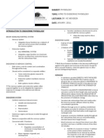 Subject: Physiology Topic: Intro To Endocrine Physiology Lecturer: Dr. Vic Mendoza Date: January, 2011