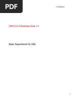 ORACLE E-Business Suite 11i: Basic Requirement For DBA