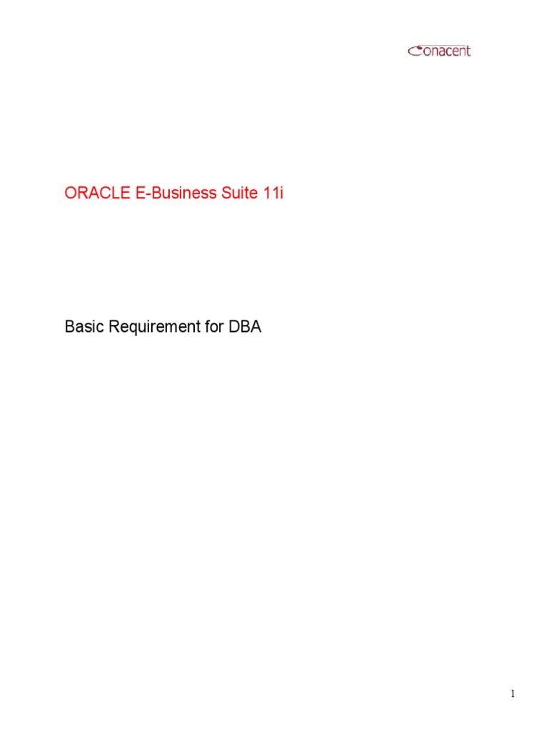 DBA Requirements for Oracle EBS 11i | PDF | Computer Hardware ...