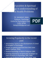 Scope of Positive & Spiritual Psychology in Understanding of Mental Health Problems
