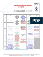 Primero Grupo D11: Grado en Ingeniería en Diseño Industrial Y Desarrollo de Producto