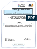 Thème: L'importance de La Caisse Nationale D'assurance Chômage Dans La Création D'entreprise Au Niveau de La Wilaya D'annaba