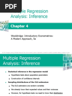 Multiple Regression Analysis: Inference: Wooldridge: Introductory Econometrics: A Modern Approach, 5e