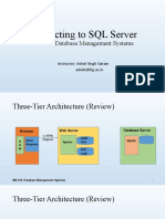 Connecting To SQL Server: MA 518: Database Management Systems
