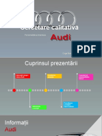 Comportamentul Consumatorului, Cercetare Calitativa AUDI - FEAA