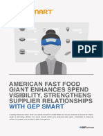 American Fast Food Giant Enhances Spend Visibility Strengthens Supplier Relationships With Gep Smart