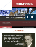 Tema: Justificación Y Marco Teorico: Docente: MG Fernando Diaz Ancco