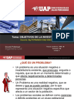 Tema: Objetivos de La Investigación: Docente: MG Fernando Diaz Ancco