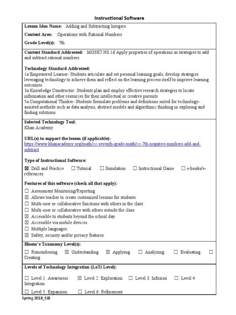 Instructional Software Page | PDF | Education Theory | Learning