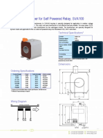 Current Transformer For Self Powered Relay, SVA100: Technical Specifications