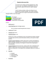 Sections:: Thematic Unit Lesson Plan