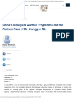 Chinas Biological Warfare Programme and The Curious Case of DR Xiangguo Qiu Ma