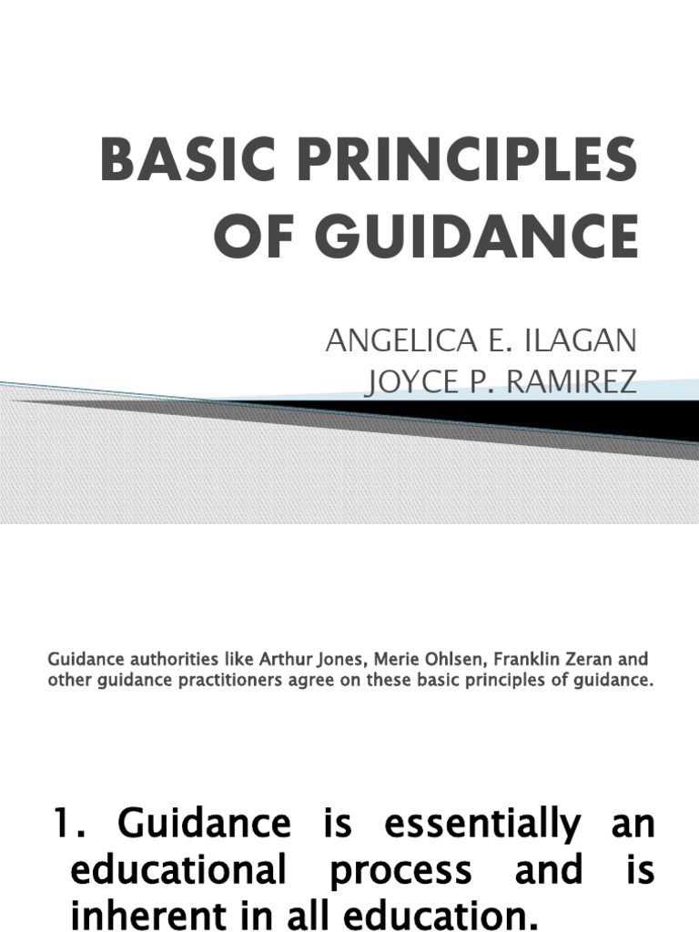 Basic Principles of Guidance and Counseling | PDF | Attitude ...