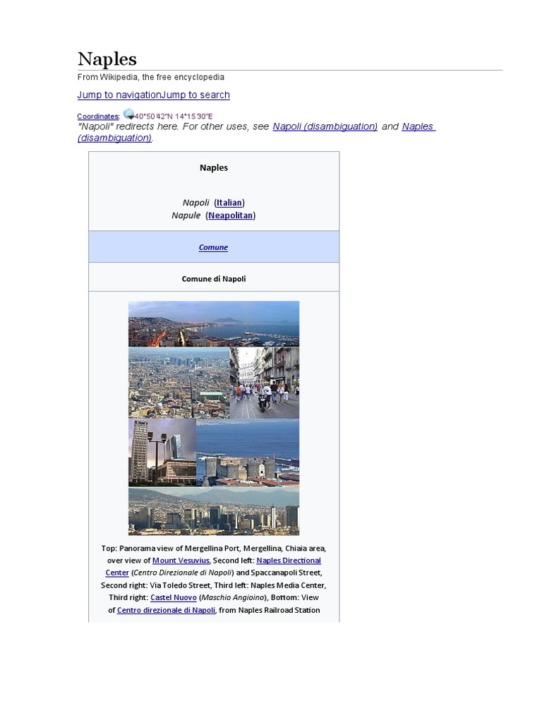 Overview of Naples, Italy | PDF | Naples | Europe Travel