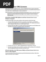 Installing Your CMG Licenses