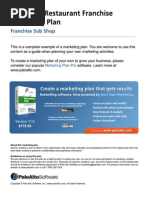 Download Sandwich restaurant franchise marketing plan by Palo Alto Software SN4872763 doc pdf