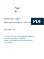 Examiners' Report Principal Examiner Feedback January 2020
