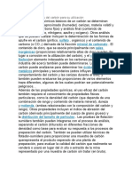 Características Del Carbón para Su Utilización