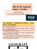 U1-2 Geografía Urbana Geografía Rural