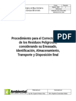 Procedimiento para El Correcto Manejo de Los Residuos Peligrosos