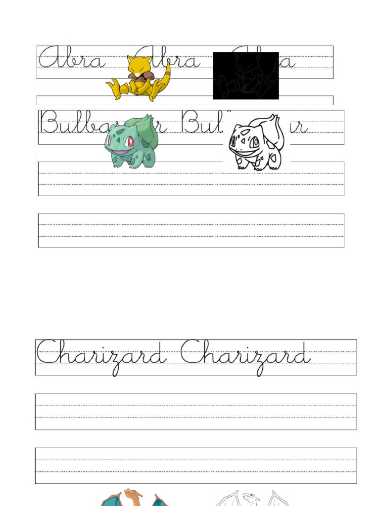 Escritura Pokemon | PDF