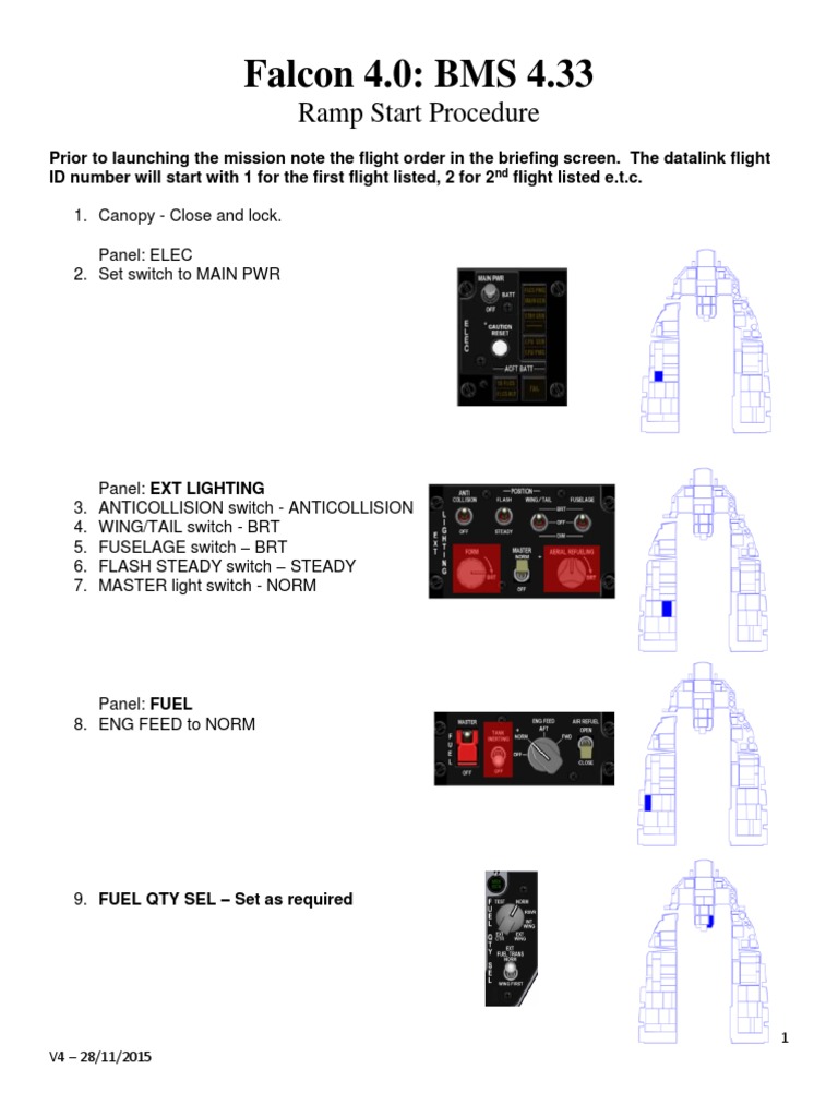 Falcon 4.0: BMS 4.33: Ramp Start Procedure | PDF | Monoplane | Wing ...
