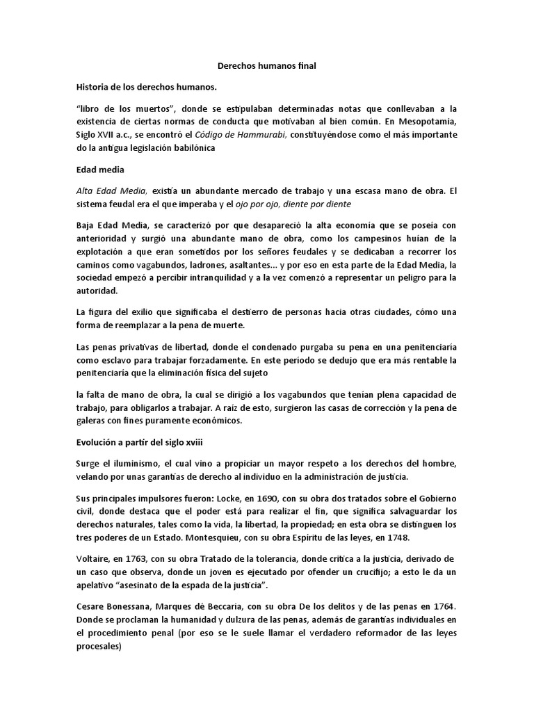 Derechos Humanos Final | PDF | Naciones Unidas | Relaciones internacionales