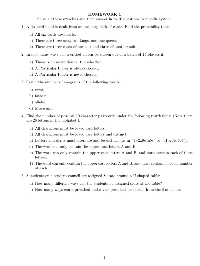 Homework1 Tasks | PDF