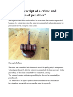 What is prescript of a crime and prescription of penalties