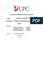 Actividad 5. Cuestionario Sobre Criterios de Selección Parámetros de Corte GRUPO 4 PDF