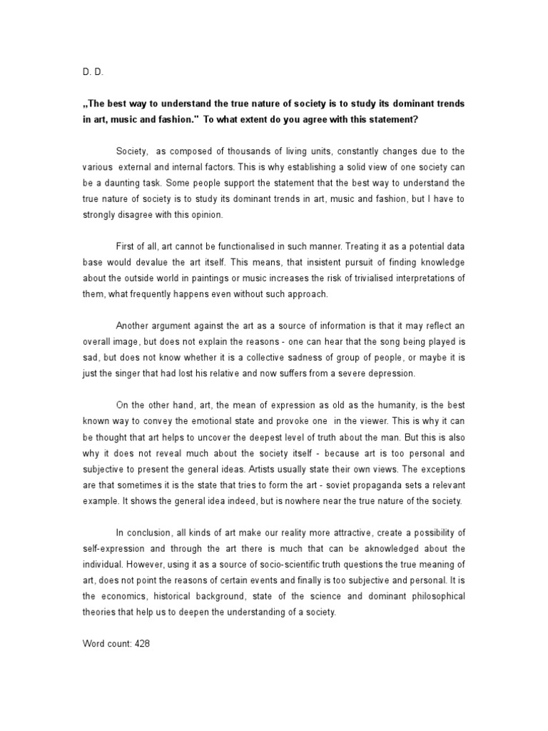 Visual reflection essay examples picture